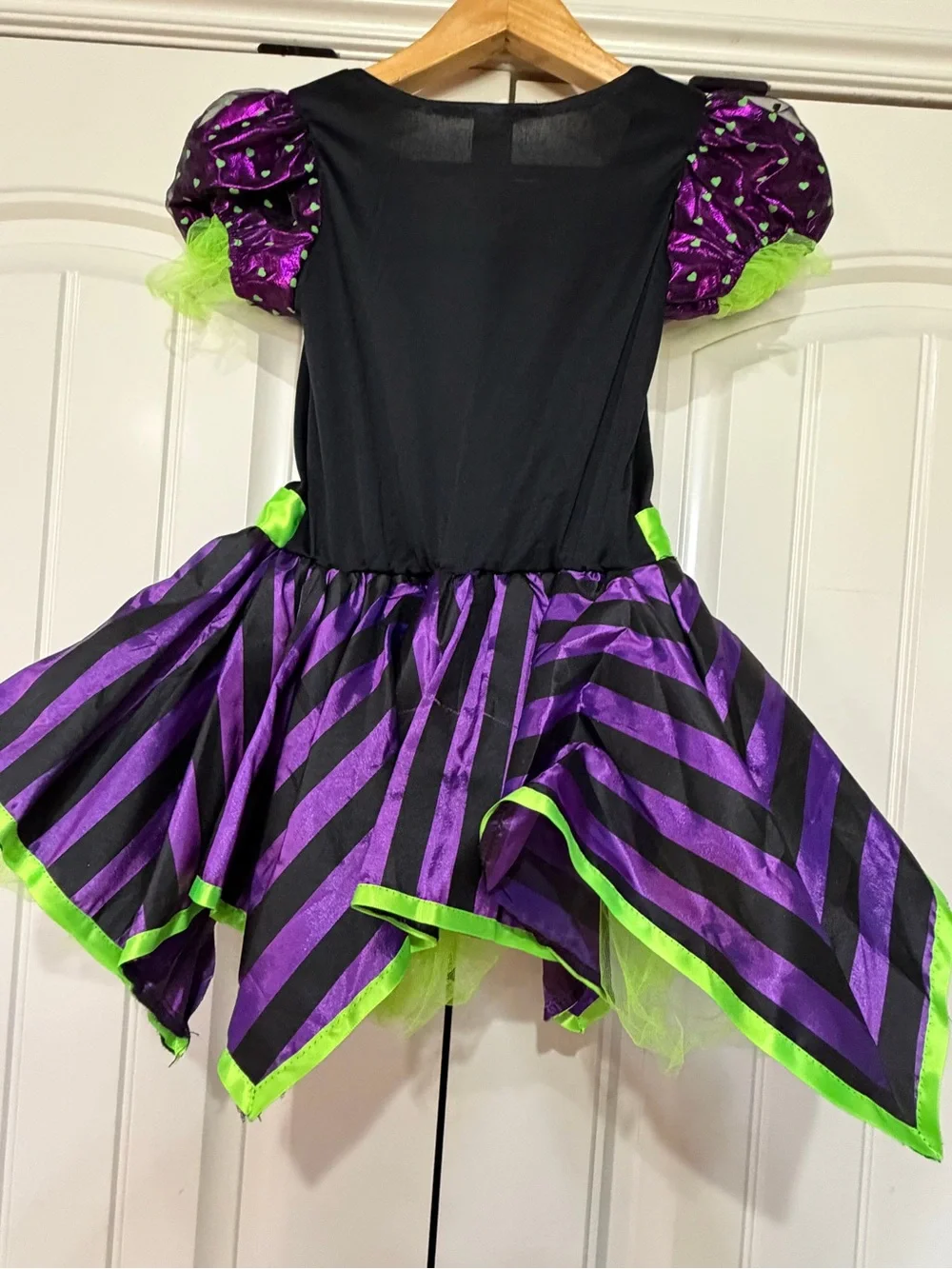 Purple & Green Girls' Witch Costume Dress - Kids Costume Size 6-6X